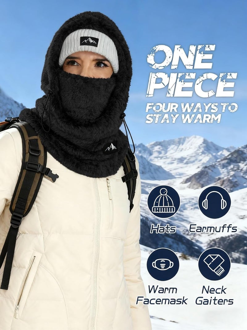 Bagavs Ski Mask Balaclava for Women Men Windproof Fleece Winter Face Mask Cold Weather Hat Neck Warmer - Image 4